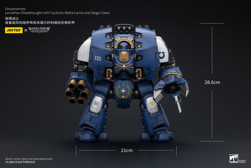 Warhammer The Horus Heresy Actionfigur 1/18 Ultramarines Leviathan Dreadnought with Cyclonic Melta Lance And Siege Claws 29 cm - Preorder - ETA: 07.11.2025