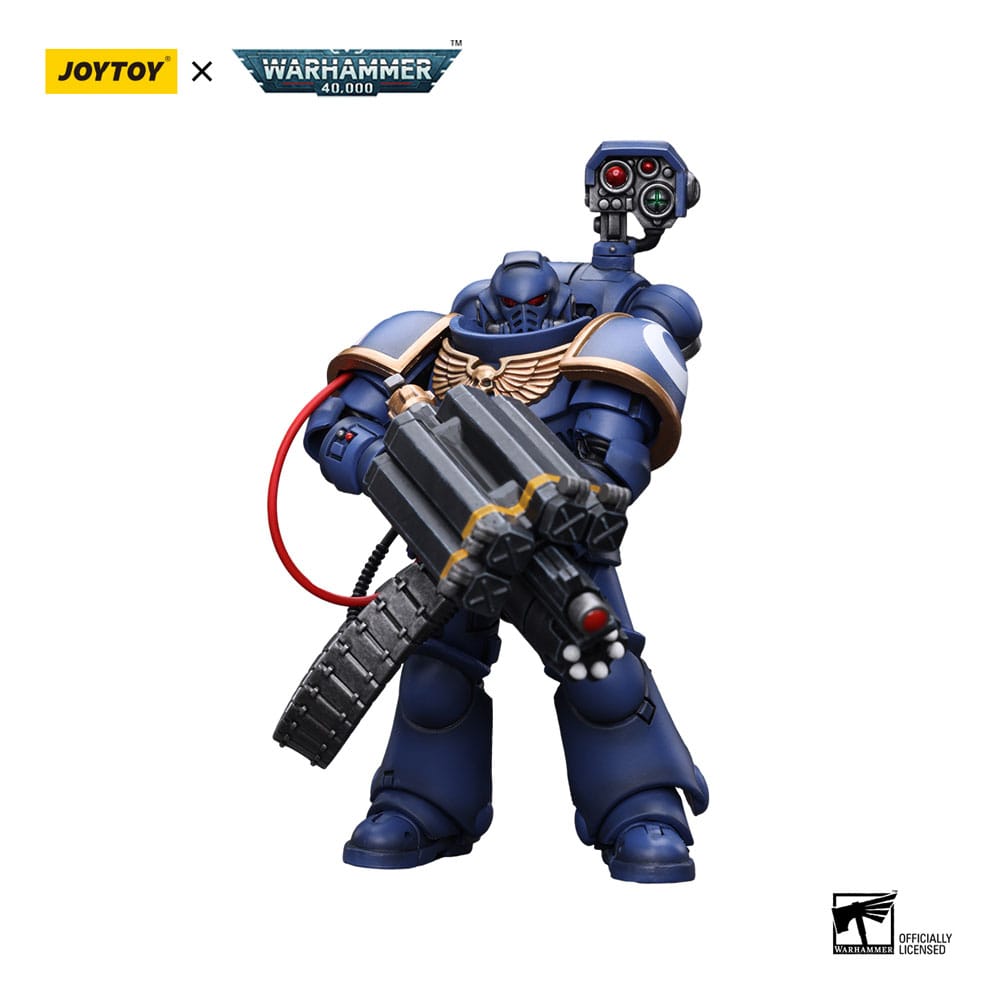 Warhammer 40k Actionfigur 1/18 Ultramarines Desolation Marine with Castellan Launcher (Superfrag) 12 cm - Preorder - ETA: 07.11.2025