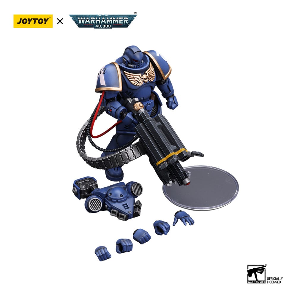 Warhammer 40k Actionfigur 1/18 Ultramarines Desolation Marine with Castellan Launcher (Superfrag) 12 cm - Preorder - ETA: 07.11.2025