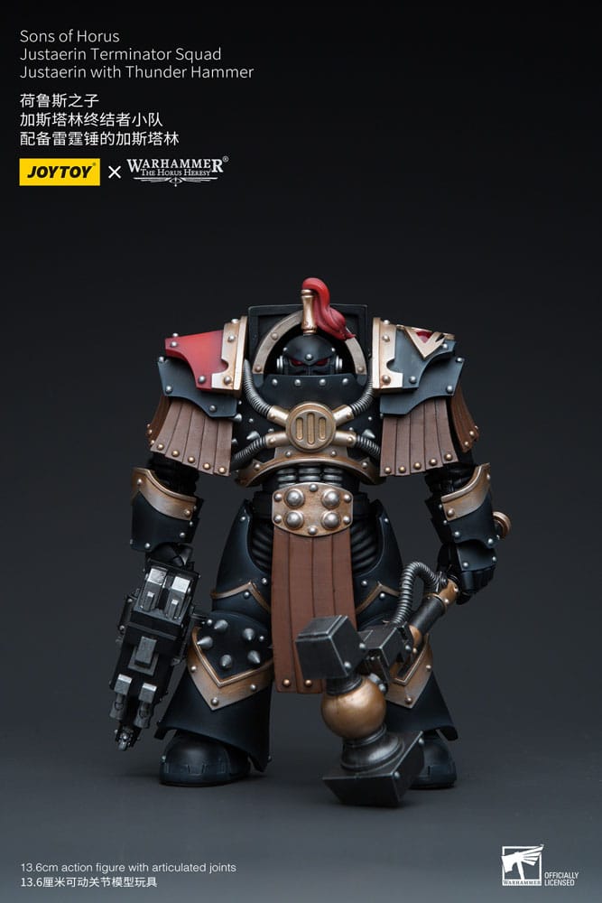 Warhammer The Horus Heresy Actionfigur 1/18 Sons of Horus Justaerin Terminator Squad Justaerin with Thunder Hammer 12 cm - Preorder - ETA: 30.12.2025