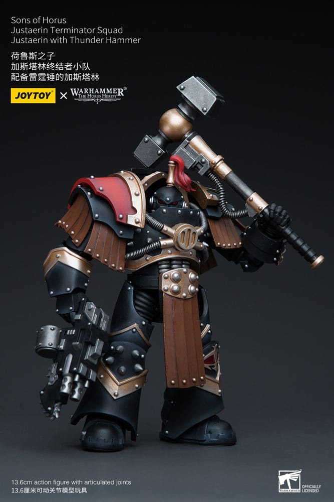 Warhammer The Horus Heresy Actionfigur 1/18 Sons of Horus Justaerin Terminator Squad Justaerin with Thunder Hammer 12 cm - Preorder - ETA: 30.12.2025