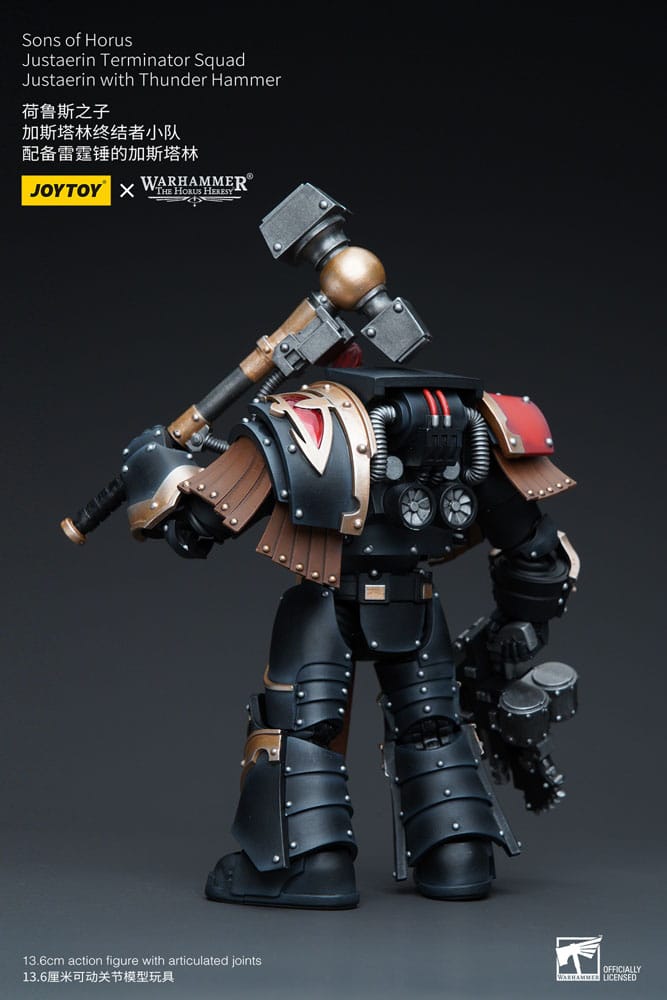 Warhammer The Horus Heresy Actionfigur 1/18 Sons of Horus Justaerin Terminator Squad Justaerin with Thunder Hammer 12 cm - Preorder - ETA: 30.12.2025