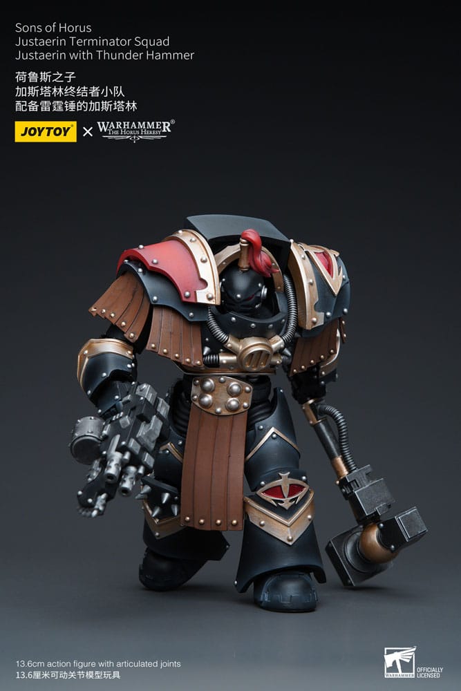 Warhammer The Horus Heresy Actionfigur 1/18 Sons of Horus Justaerin Terminator Squad Justaerin with Thunder Hammer 12 cm - Preorder - ETA: 30.12.2025