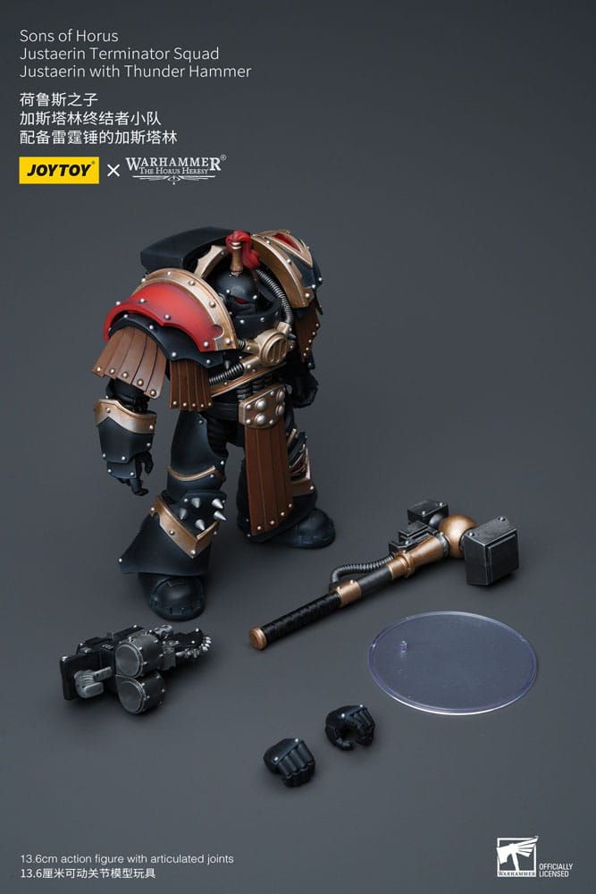 Warhammer The Horus Heresy Actionfigur 1/18 Sons of Horus Justaerin Terminator Squad Justaerin with Thunder Hammer 12 cm - Preorder - ETA: 30.12.2025