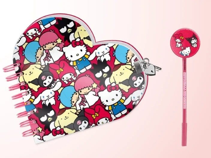 Sanrio Heart Diary & Pen Geschenk-Set Hello Kitty Friends Multicolour - Preorder - ETA: 16.07.2026
