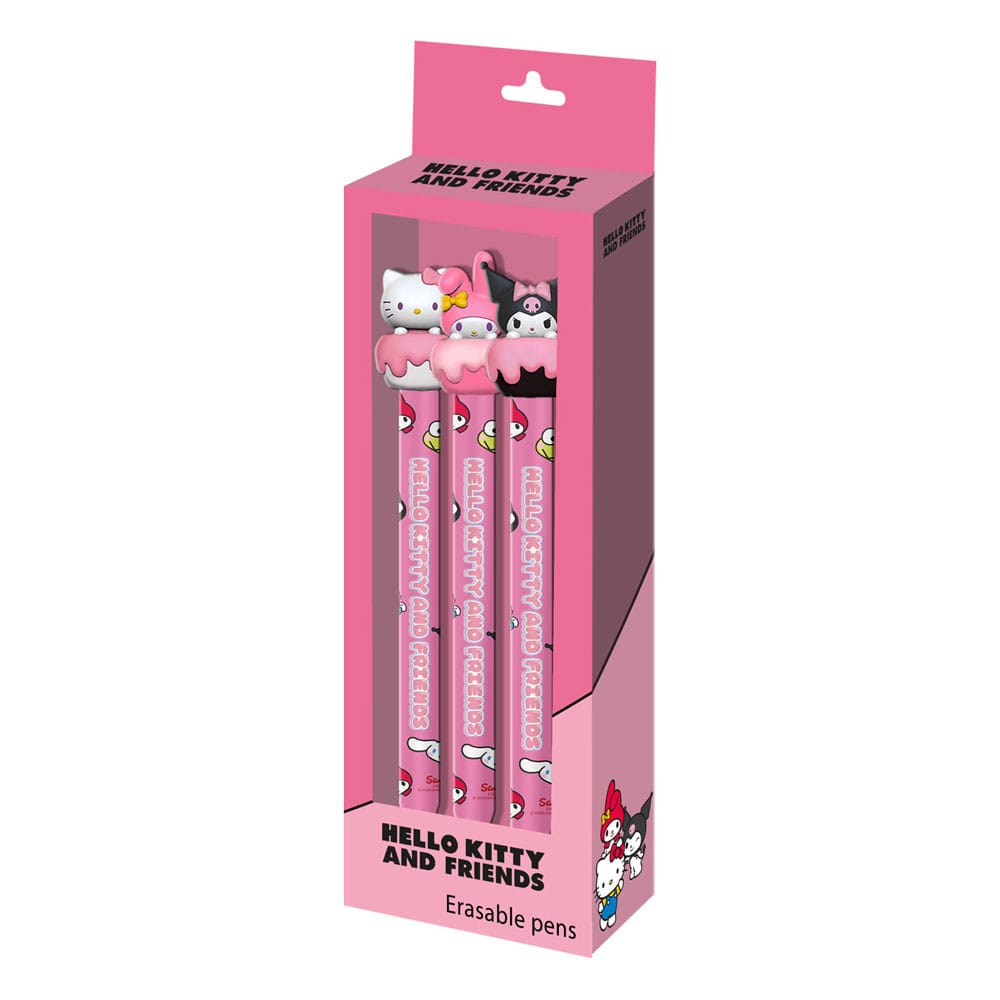 Sanrio löschbare Gelstifte 3-er Pack - Versand: 7 Tage nach Bestellung