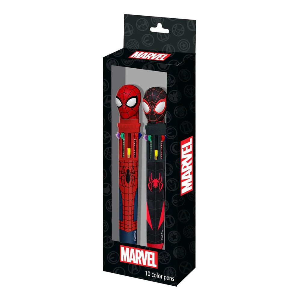 Spider-Man Zehnfarbkugelschreiber 2-er Pack - Versand: 7 Tage nach Bestellung