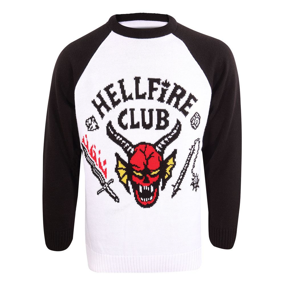Stranger Things Sweatshirt Christmas Jumper Hellfire Club Größe L - Versand: 5-7 Tage nach Bestellung
