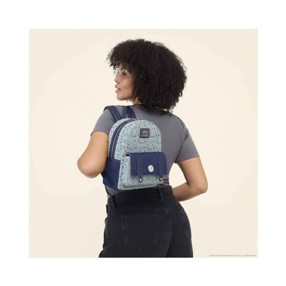 Pokemon by Loungefly Mini Rucksack Faux Denim - Versand: 5-7 Tage nach Bestellung
