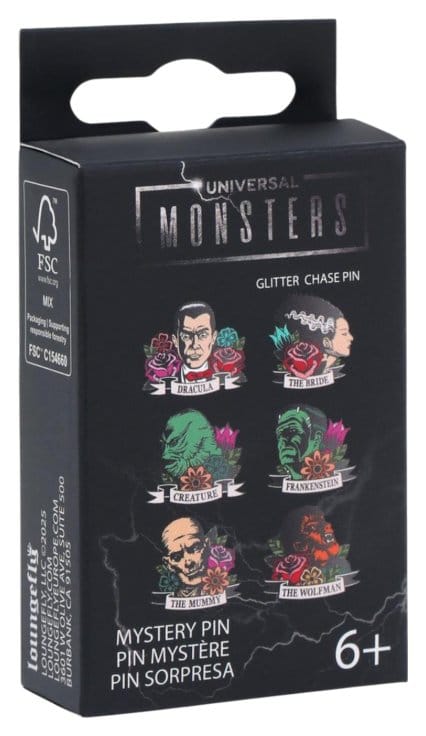 Universal Monsters Ansteck-Pins Floral Tattoo Mystery Blind Display (12) - Versand: 7 Tage nach Bestellung
