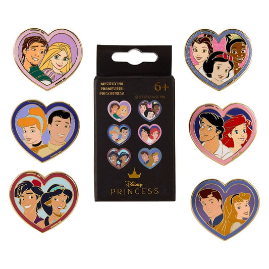 Disney by Loungefly Ansteck-Pins Blind Box Princess & Prince Sortiment (12) - Versand: 5-7 Tage nach Bestellung