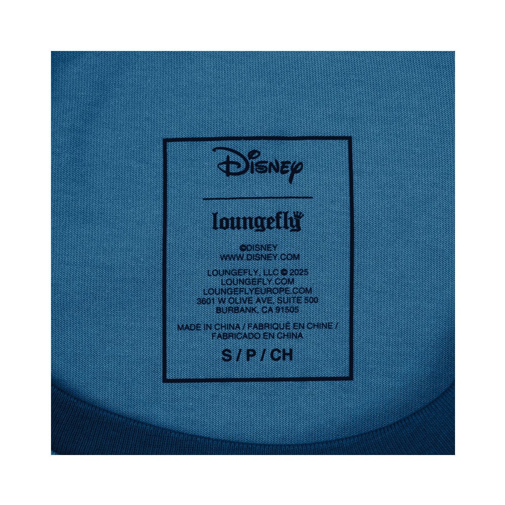 Pinocchio by Loungefly Tee T-Shirt Unisex Blue Fairy Shirred Raglan Größe L - Versand: 5-7 Tage nach Bestellung