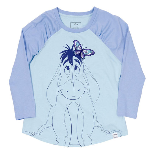 Winnie the Pooh by Loungefly Tee T-Shirt Unisex Eeyore Shirred Raglan Größe M - Versand: 5-7 Tage nach Bestellung