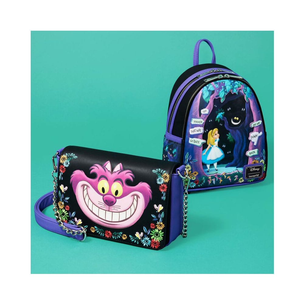 Disney by Loungefly Umhängetasche Alice in Wonderland Cheshire Cat - Versand: 5-7 Tage nach Bestellung