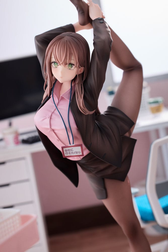 Original Character PVC Statue 1/6 OL-chan Who Doesn't Want to Go to Work Pink Ver. 26 cm - Versand: 5-7 Tage nach Bestellung