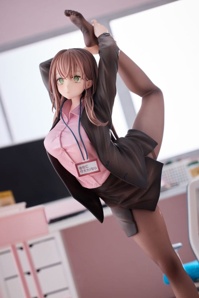 Original Character PVC Statue 1/6 OL-chan Who Doesn't Want to Go to Work Pink Ver. 26 cm - Versand: 5-7 Tage nach Bestellung