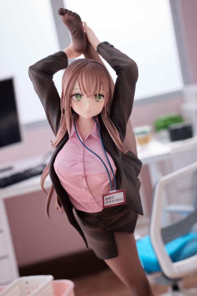 Original Character PVC Statue 1/6 OL-chan Who Doesn't Want to Go to Work Pink Ver. 26 cm - Versand: 5-7 Tage nach Bestellung