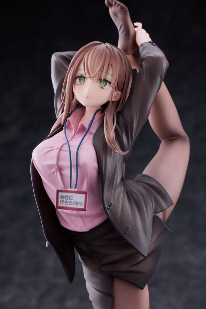 Original Character PVC Statue 1/6 OL-chan Who Doesn't Want to Go to Work Pink Ver. 26 cm - Versand: 5-7 Tage nach Bestellung