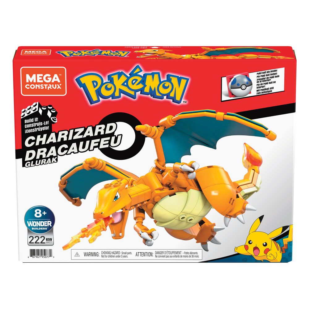 Pokémon Mega Construx Wonder Builders Bauset Glurak 10 cm - Preorder - ETA: 27.12.2025