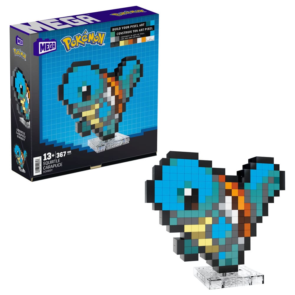 Pokémon MEGA Bauset Schiggy Pixel Art - Versand: 5-7 Tage nach Bestellung