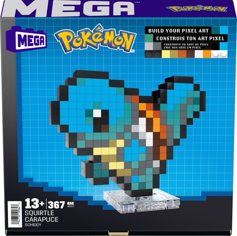 Pokémon MEGA Bauset Schiggy Pixel Art - Versand: 5-7 Tage nach Bestellung