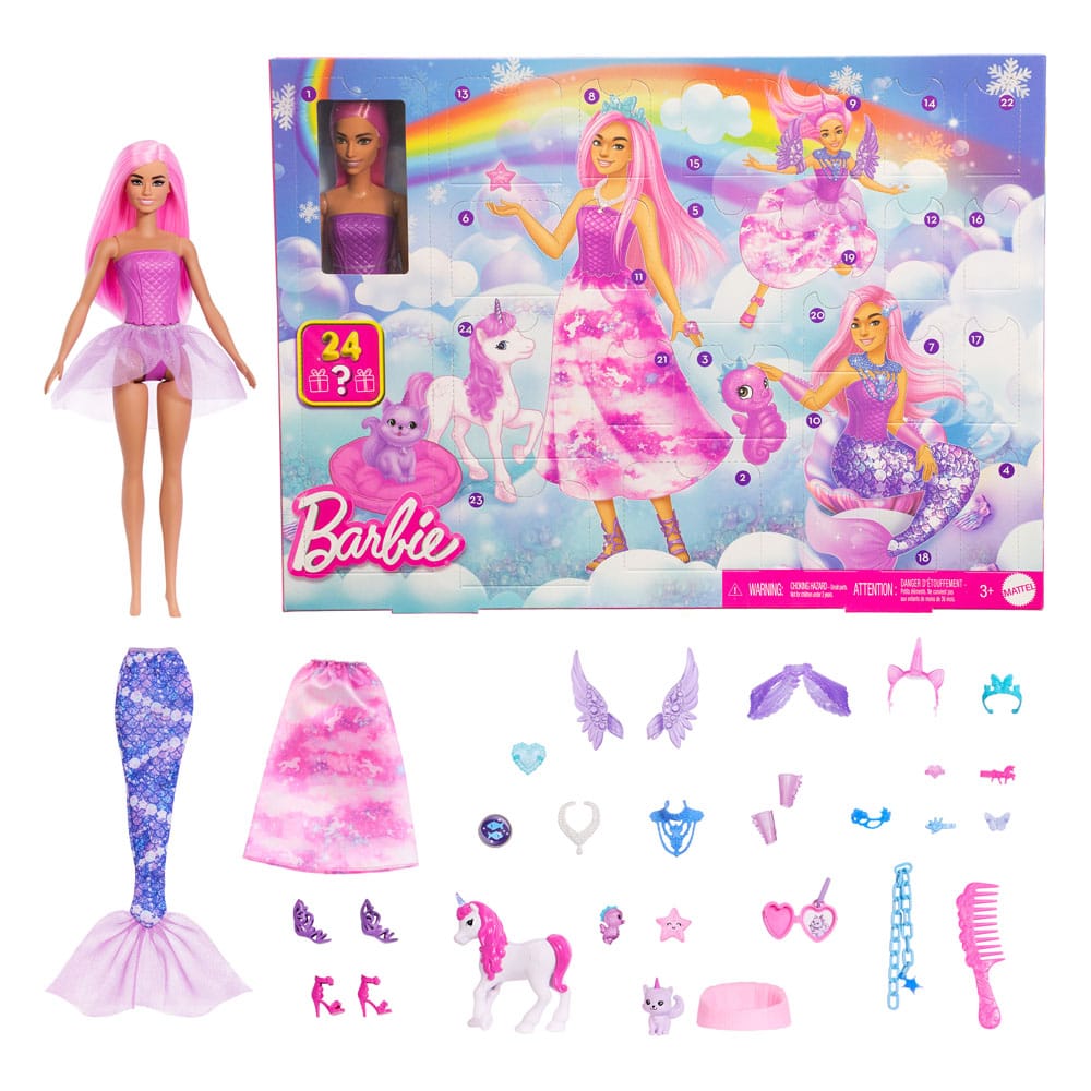 Barbie Adventskalender mit Puppe Fantasy - Versand: 5-7 Tage nach Bestellung