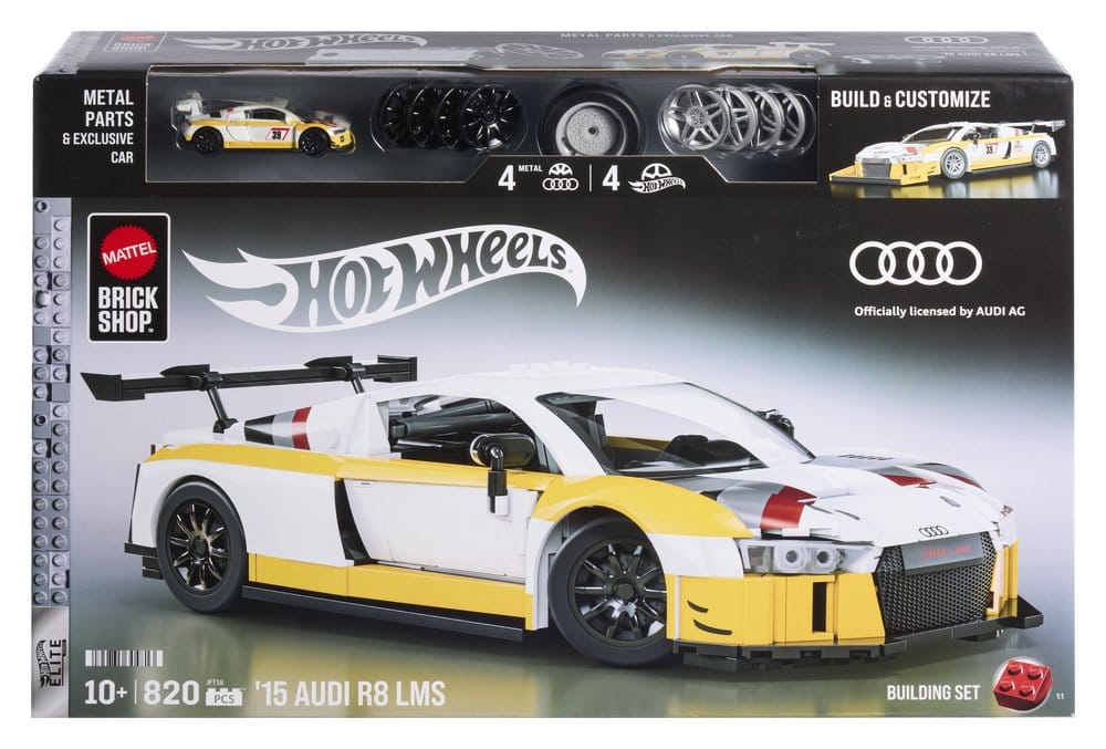 Hot Wheels Elite Mattel Brick Shop Bauset 1/16 '15 Audi R8 LMS - Preorder - ETA: 30.06.2026
