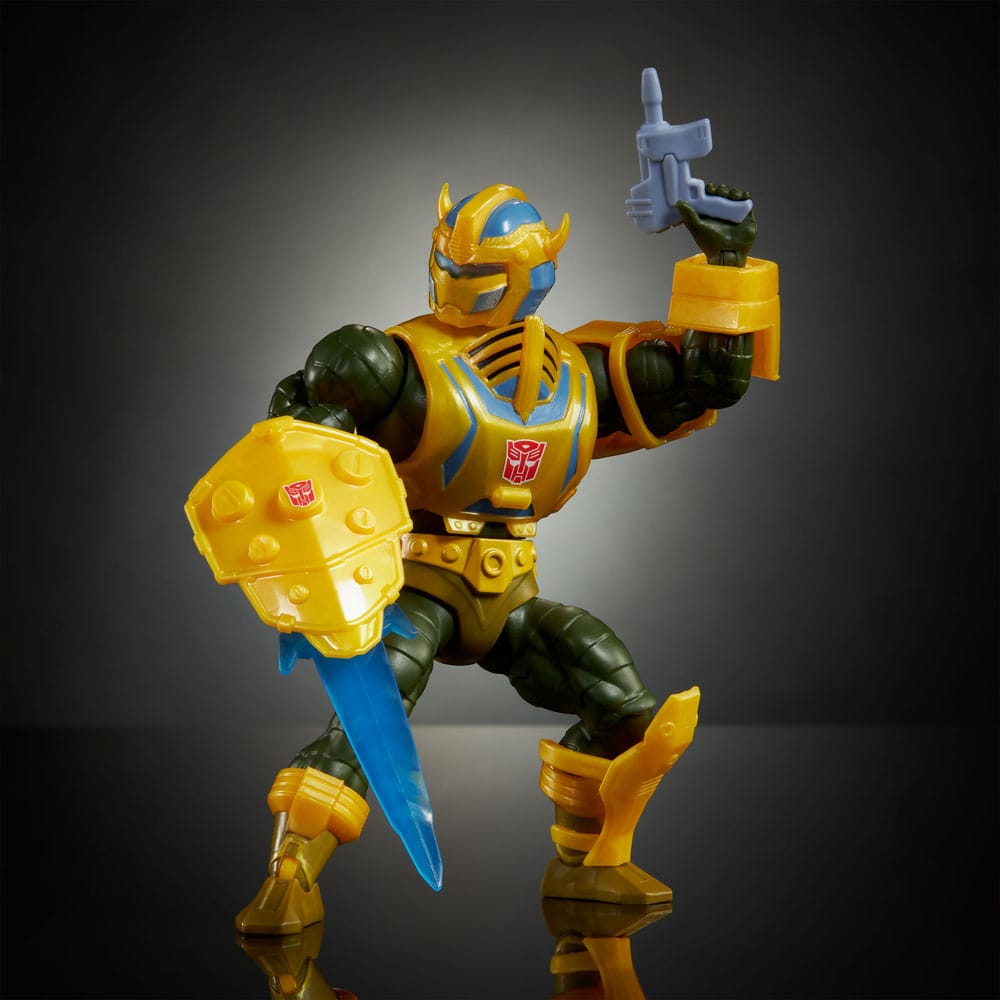 Masters of the Universe x Transformers Actionfigur Bumblebee Armor Man-At-Arms heo European Exclusive 14 cm - Versand: 5-7 Tage nach Bestellung