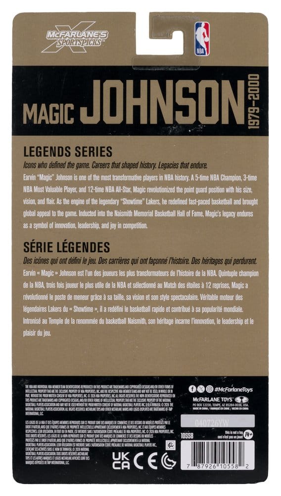 NBA Legends Series Actionfigur Earvin "Magic" Johnson (Los Angeles Lakers) 15 cm - Preorder - ETA: 23.08.2026