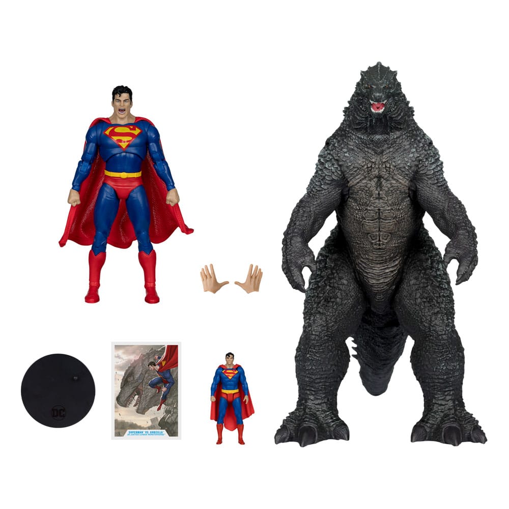 DC Justice League Monsterverse DC Multiverse Actionfiguren 2er-Pack Superman Vs. Godzilla 30 cm - Versand: 5-7 Tage nach Bestellung