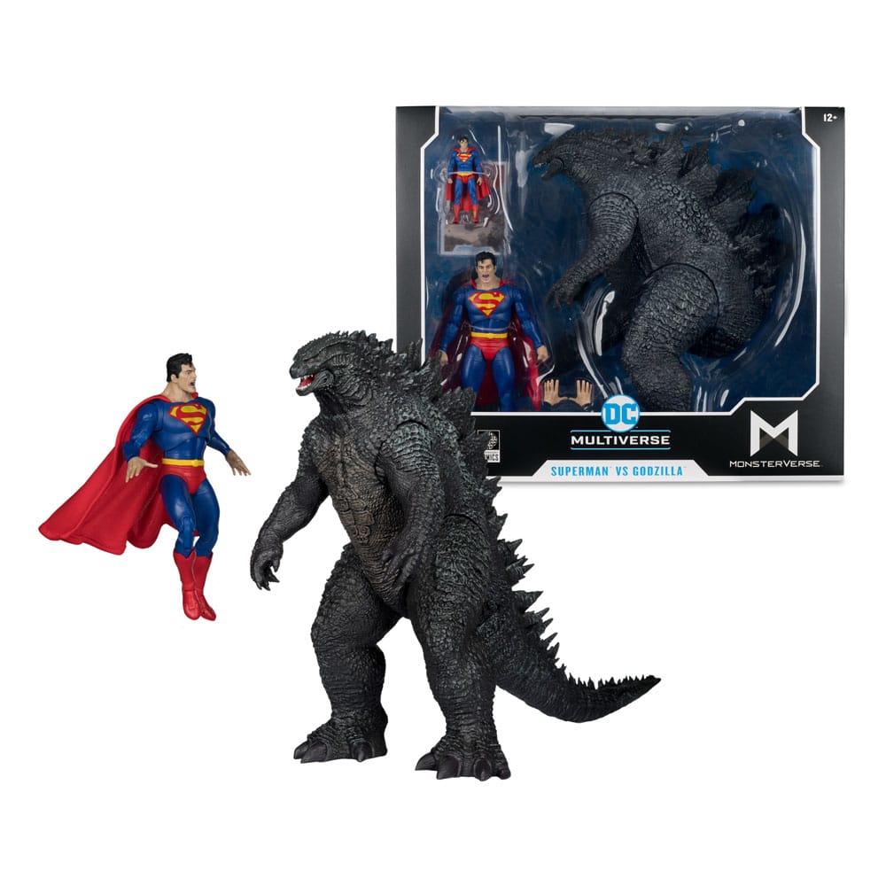 DC Justice League Monsterverse DC Multiverse Actionfiguren 2er-Pack Superman Vs. Godzilla 30 cm - Versand: 5-7 Tage nach Bestellung