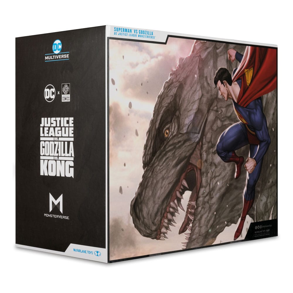DC Justice League Monsterverse DC Multiverse Actionfiguren 2er-Pack Superman Vs. Godzilla 30 cm - Versand: 5-7 Tage nach Bestellung