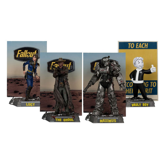 Fallout Movie Maniacs PVC Statuen 4er-Pack Lucy, Maximus, The Ghoul & Vault Boy 15 cm - Versand: 5-7 Tage nach Bestellung