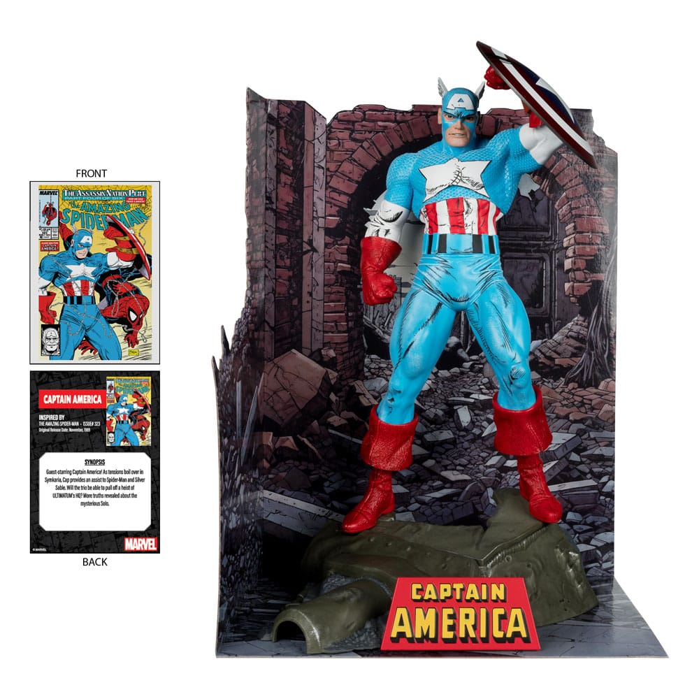 Marvel PVC Statue 1/6 Captain America (The Amazing Spider-Man #323) 28 cm - Versand: 5-7 Tage nach Bestellung