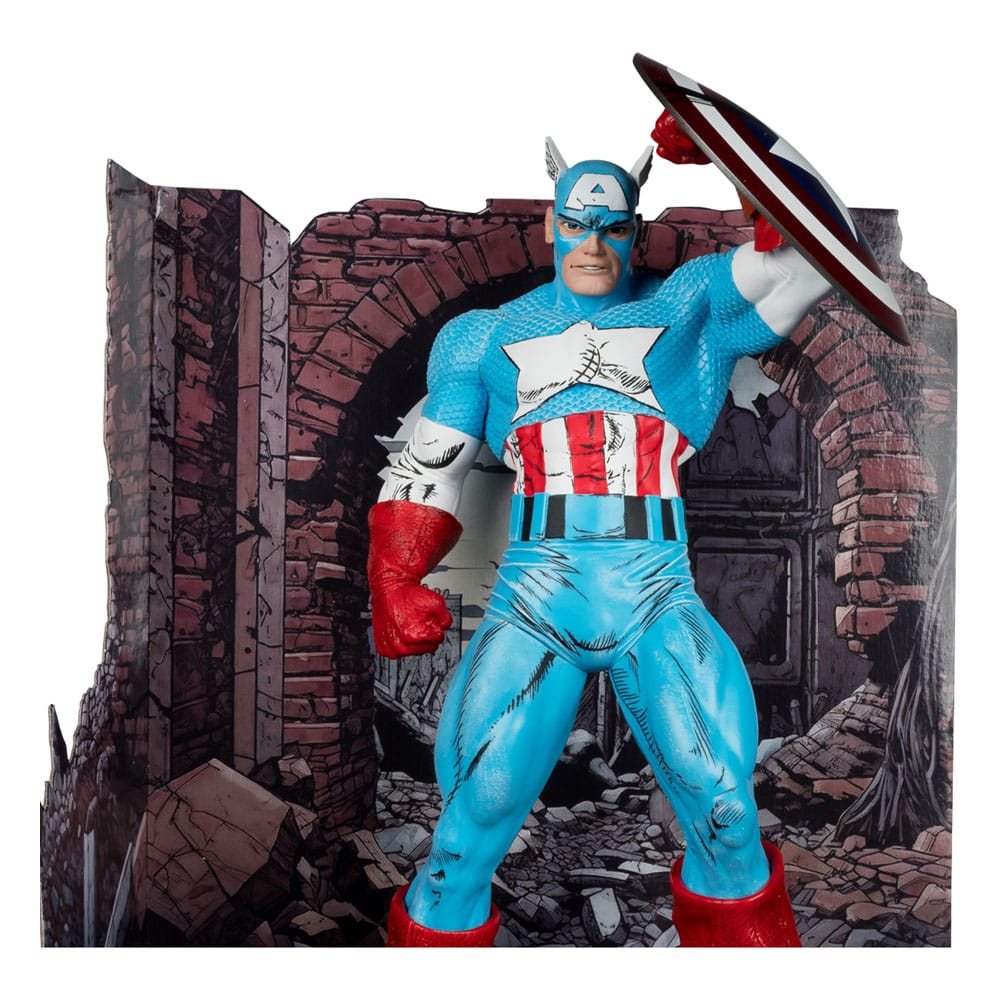 Marvel PVC Statue 1/6 Captain America (The Amazing Spider-Man #323) 28 cm - Versand: 5-7 Tage nach Bestellung