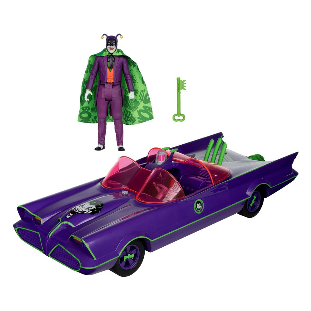 DC Retro Actionfigur und Fahrzeug Batman 66 Batmobil with Joker (Gold Label) - Versand: 5-7 Tage nach Bestellung