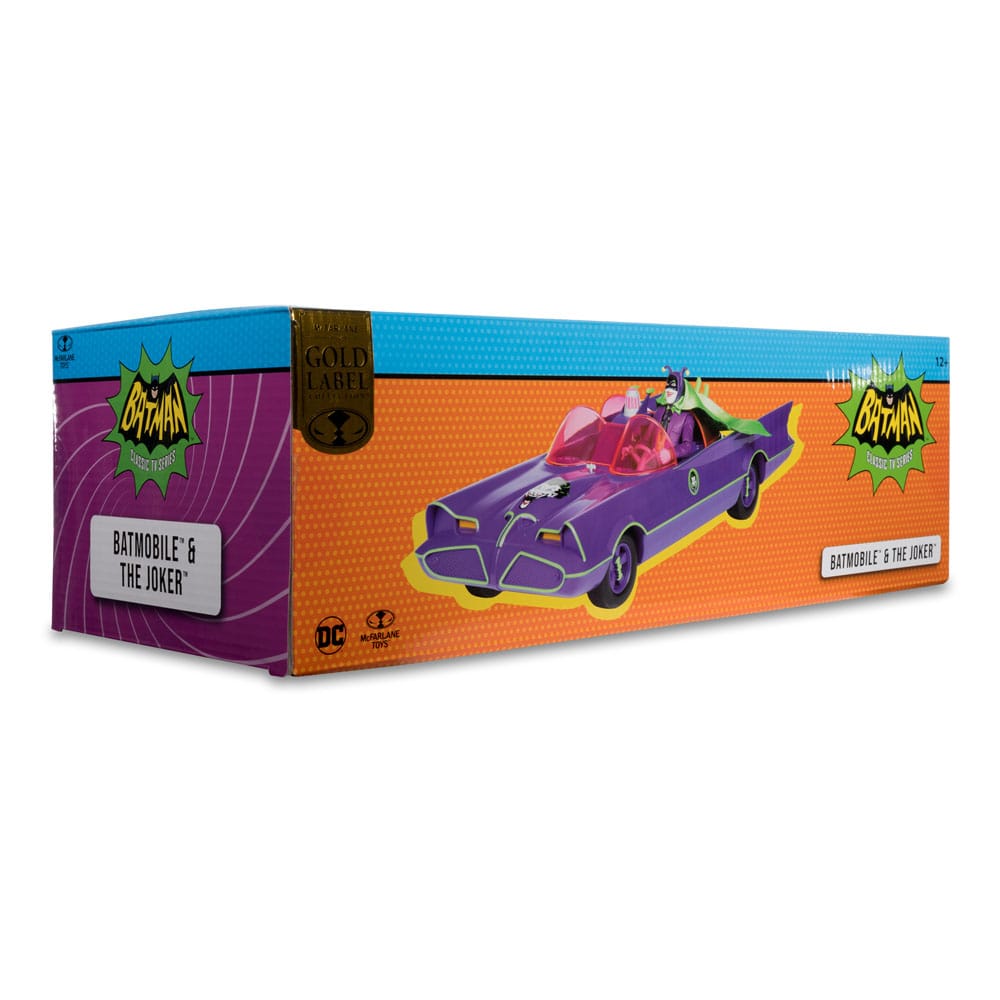 DC Retro Actionfigur und Fahrzeug Batman 66 Batmobil with Joker (Gold Label) - Versand: 5-7 Tage nach Bestellung