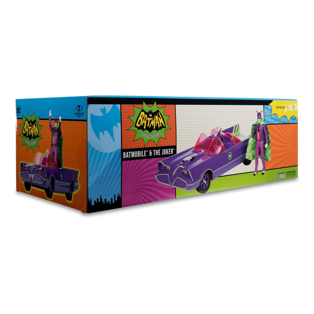 DC Retro Actionfigur und Fahrzeug Batman 66 Batmobil with Joker (Gold Label) - Versand: 5-7 Tage nach Bestellung