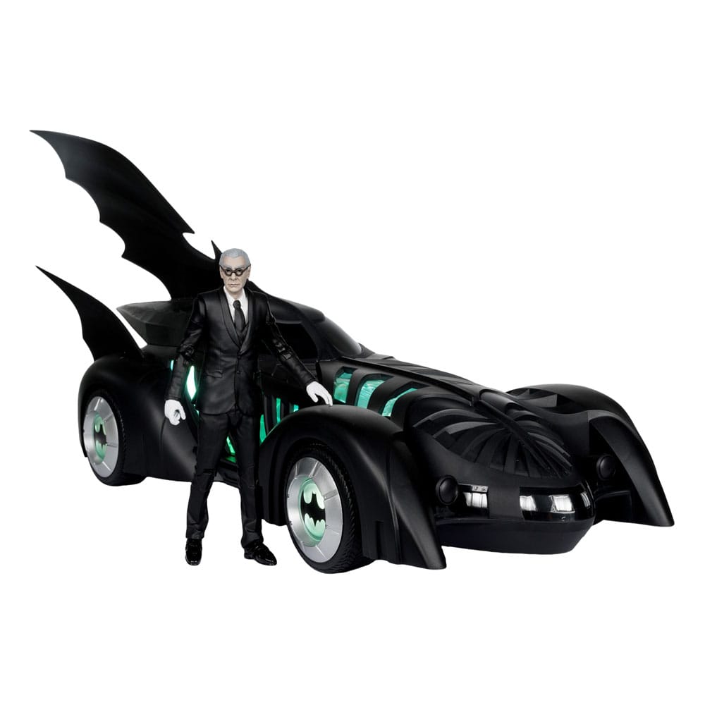 Batman Forever DC Multiverse Actionfigur mit Fahrzeug Alfred Pennyworth & Batmobile (Gold Label) 79 cm - Preorder - ETA: 06.01.2026