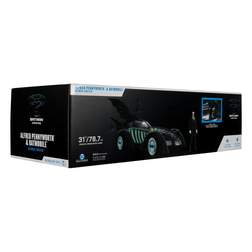 Batman Forever DC Multiverse Actionfigur mit Fahrzeug Alfred Pennyworth & Batmobile (Gold Label) 79 cm - Preorder - ETA: 06.01.2026