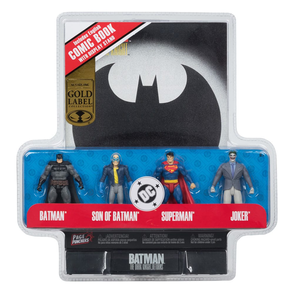 DC Direct Page Punchers Actionfiguren 4er-Pack Batman & Son of Batman & Superman & Joker 7 cm - Versand: 5-7 Tage nach Bestellung