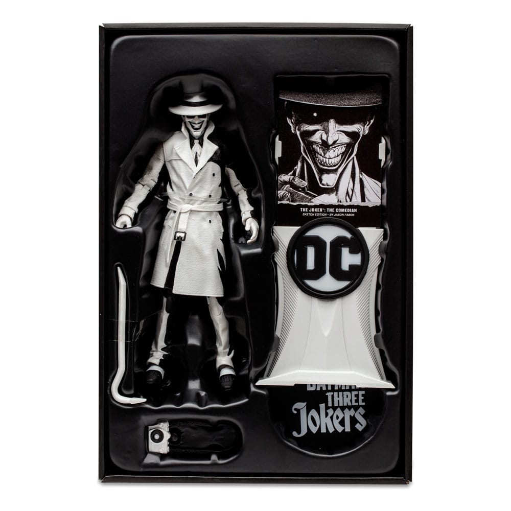 Batman: Three Jokers DC Multiverse Actionfigur The Joker: The Comedian Sketch Edition (Gold Label) 18 cm - Versand: 5-7 Tage nach Bestellung
