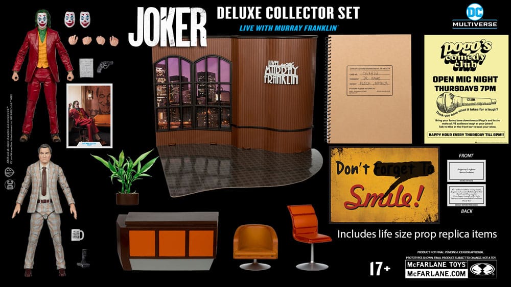 Joker DC Multiverse (Joker Movie) Deluxe Colllector Actionfigur The Joker (Live with Murray Franklin) Limited Edition 18 cm - Versand: 5-7 Tage nach Bestellung