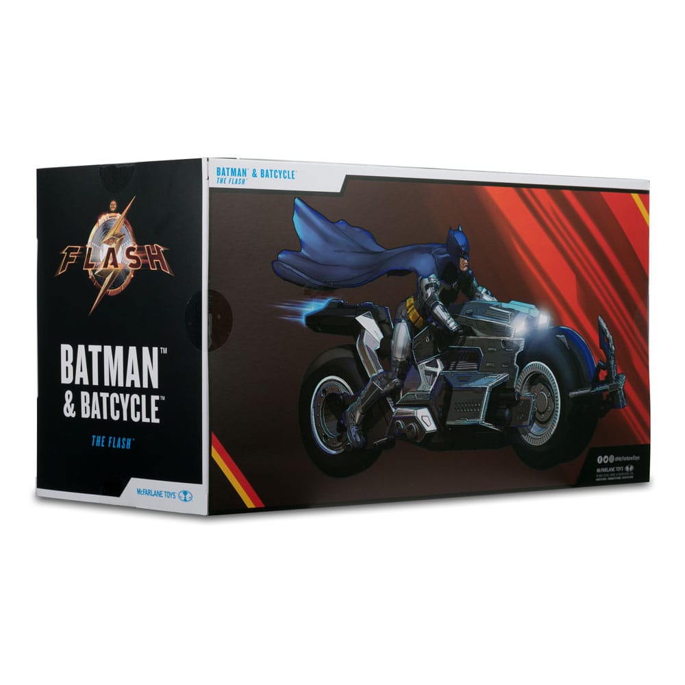 The Flash DC Multiverse Fahrzeug Batcycle with Batman - Preorder - ETA: 25.11.2025