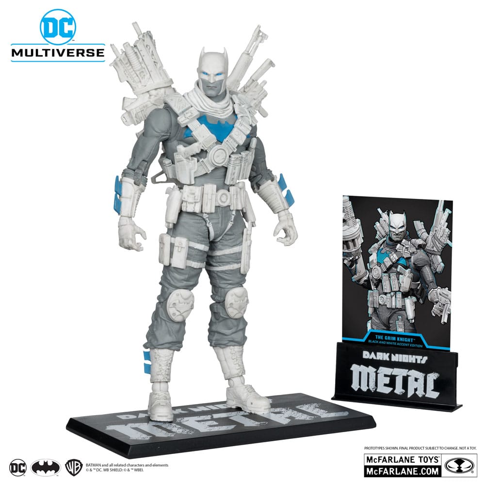 DC Multiverse Actionfigur The Grim Knight (Dark Nights Metal) (Black & White Accent Edition) (Gold Label) 18 cm - Versand: 5-7 Tage nach Bestellung