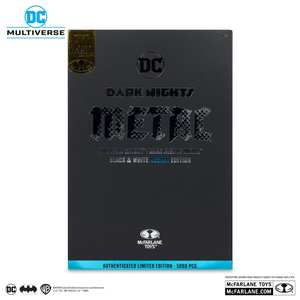 DC Multiverse Actionfigur The Grim Knight (Dark Nights Metal) (Black & White Accent Edition) (Gold Label) 18 cm - Versand: 5-7 Tage nach Bestellung