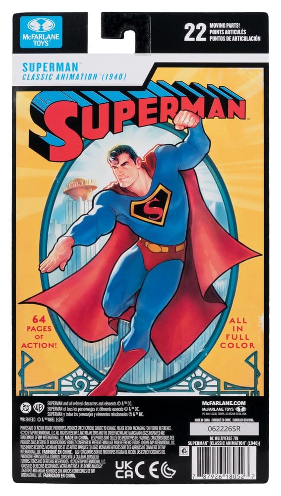 DC Multiverse Actionfigur Superman (Classic Animation 1940) 19 cm - Preorder - ETA: 09.09.2026