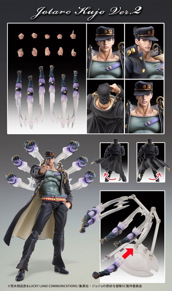 JoJo's Bizarre Adventure: Stardust Crusaders Chozokado Actionfigur Jotaro Kujo Ver.2 16 cm - Preorder - ETA: 23.04.2027