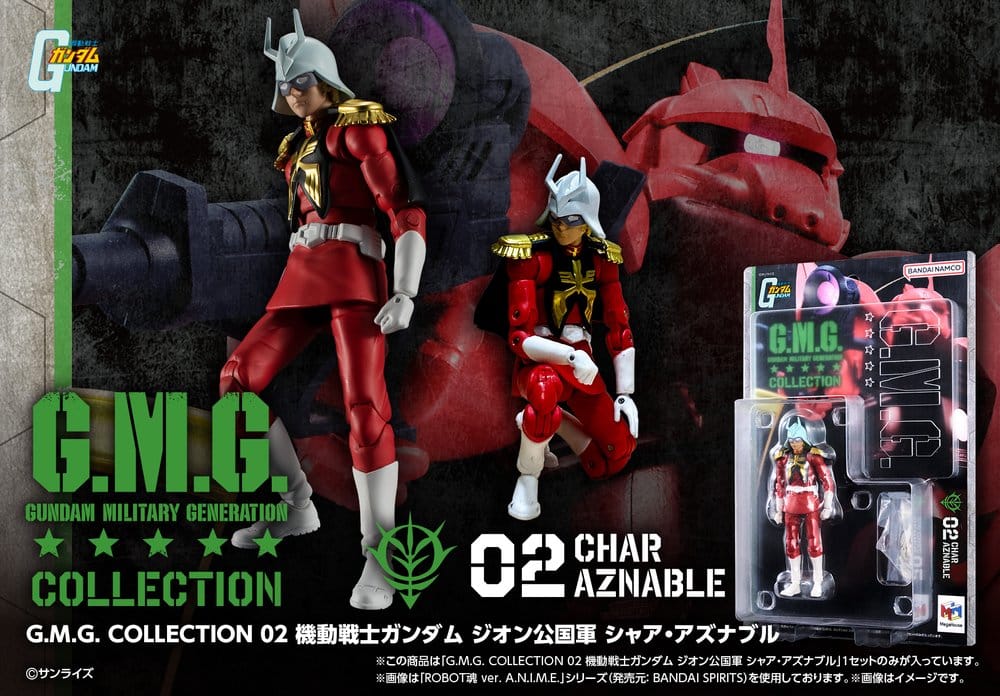 Mobile Suit Gundam G.M.G. Collection Actionfigur 02 Principality of Zeon Char Aznable 10 cm - Preorder - ETA: 25.08.2027