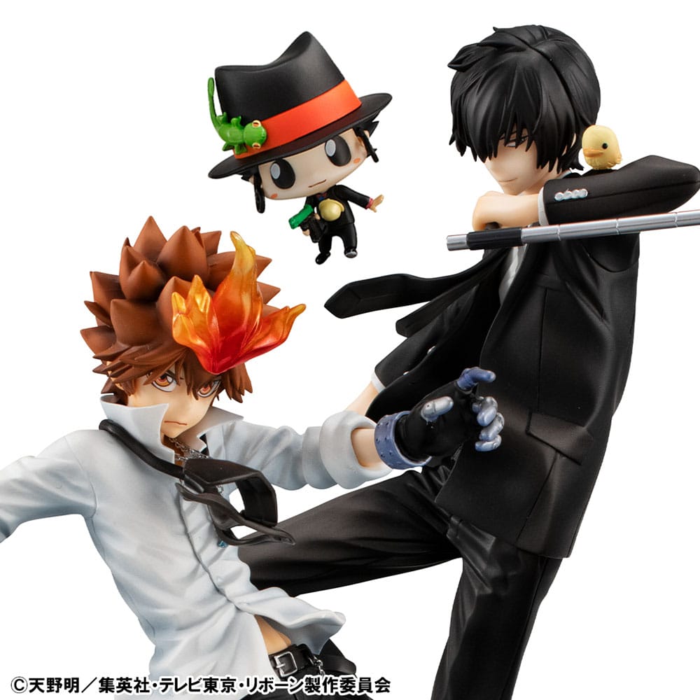 Katekyo Hitman Reborn! G.E.M. Serie PVC Statue Tsunayoshi Sawada & Kyoya Hibari & Reborn Set 21 cm - Preorder - ETA: 25.03.2026